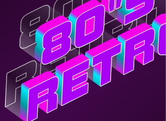 Retro 80s style lettering to create a logo for a hat or streamer