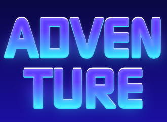 冒险标题文字设计者，用于youtube twitch频道的标题和设计，具有霓虹灯效果
