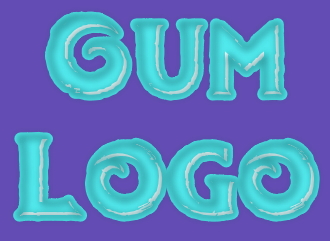 Make bubblegum gum style text