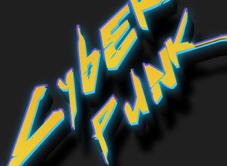 Cyberpunk neon font