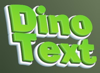 Cool inscription volume dino text create online