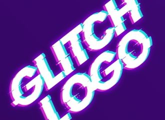 Font with glitch effect