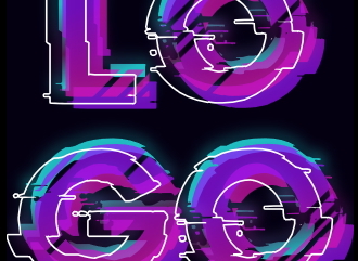 Cool glitch font with a nice modern effect