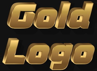 Beautiful golden HD style font
