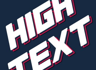 HD font in the style of a big logo