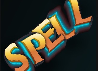 Font with magic spell effect