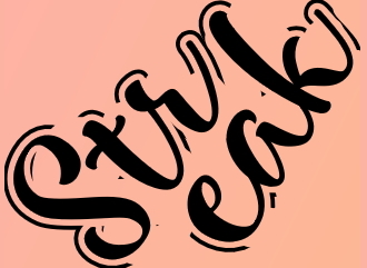 Make a beautiful text in calligraphy style with a stroke